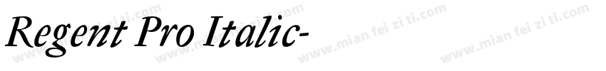 Regent Pro Italic字体转换